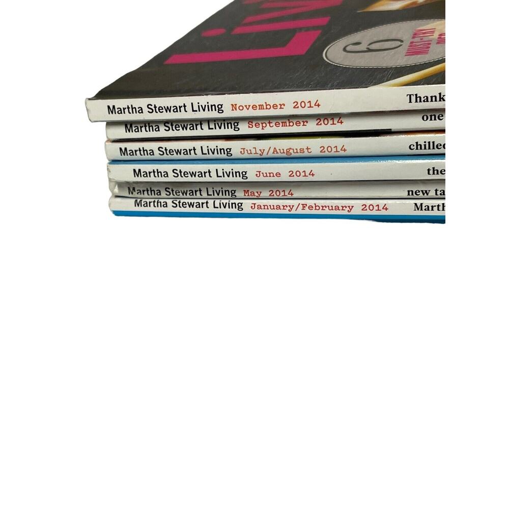 Martha Stewart Living Magazine 2014 Lot Of 6 Various Some Include Recipe Cards - Picture 4 of 14